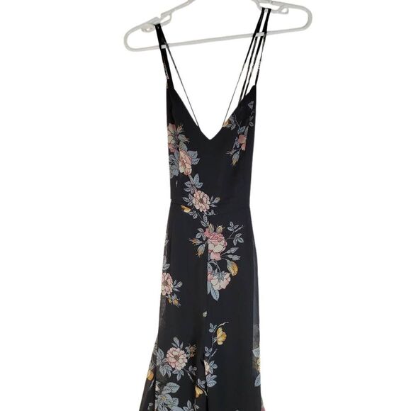 Lulus Shea Black Floral Print Jumpsuit Size Medium - Picture 3 of 15